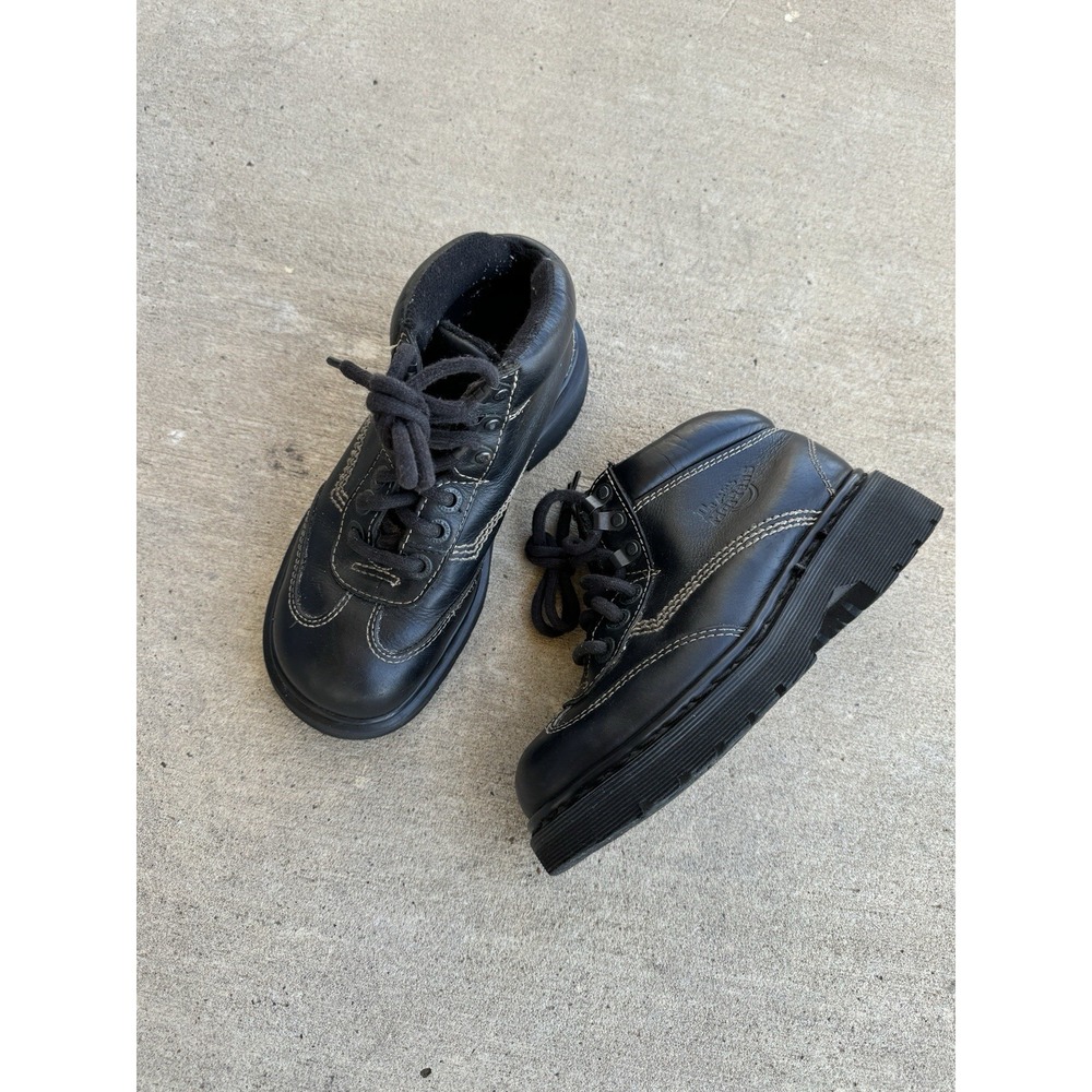 Vintage Dr Marten Boots 4 UK Black Hiking Made in England 9234 US 5M And US 6W